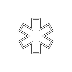 Medical star icon. Hospital symbol