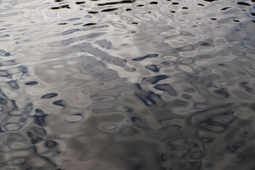 Dark rippling lake water background
