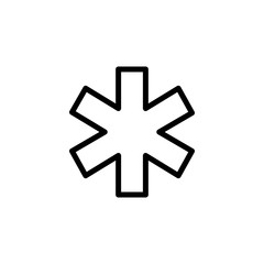 Obraz premium Medical star icon. Hospital symbol