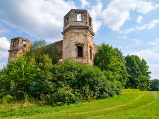 Ruins of palace in Podzamcze Piekoszowskie near Kielce, Poland