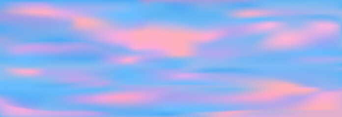 vector of the clouds and the blue sky. and light from the sun in the evening with clouds make a beautiful orange color. and is used as an illustration or background.