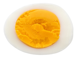 Boiled eggs isolated on white background. With clipping path