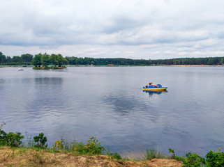 Fototapeta na wymiar Reservoir in Sielpia near Końskie, Poland