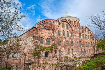 Fototapeta premium Hagia Irene or Hagia Eirene or St. Irene (Aya Irini in Turkish), a Greek Eastern Orthodox church located in the outer courtyard of Topkapi Palace in Istanbul, Turkey.