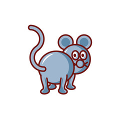 Obraz na płótnie Canvas cute mouse with white background