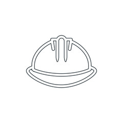 Worker hat icon. Helmet symbol