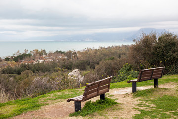 nice seascape and beautiful park