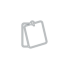 Note paper icon. Document symbol