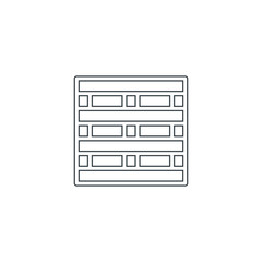 Brick icon. Build design symbol