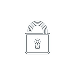 Lock icon. Door secure symbol