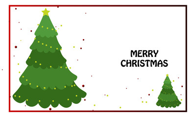 merry christmas card with tree