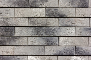texture background brick black and white with stains in the loft style