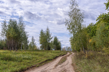 Fototapeta na wymiar The end of September, the South-East of Moscow region