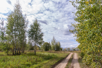 Fototapeta na wymiar The end of September, the South-East of Moscow region