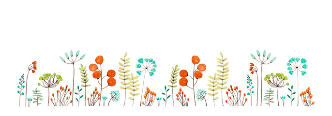 Floral Composition In Watercolor