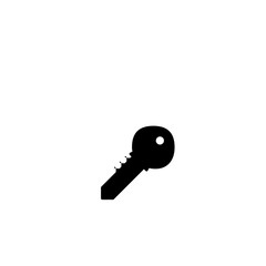 Door key icon. Secure symbol