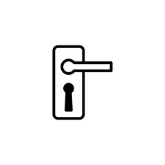 Door handle icon. Furniture symbol