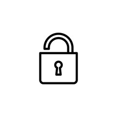 Lock icon. Door secure symbol