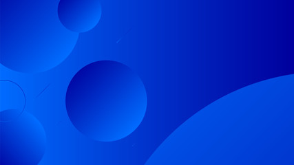 Abstract blue background design. Geometric circles and light effect