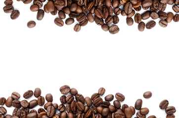 Coffee beans. Isolated on a white background.