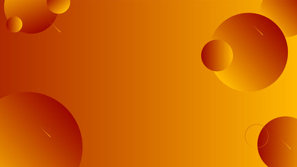 Abstract orange background design. Geometric circles and light effect