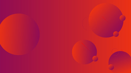 Abstract red background design. Geometric circles and light effect