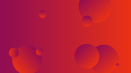 Abstract red background design. Geometric circles and light effect