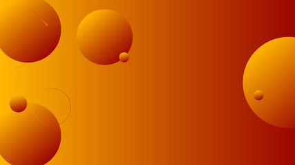 Abstract orange background design. Geometric circles and light effect