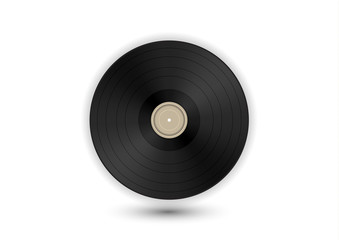Vinyl records icon illustration, music pattern.