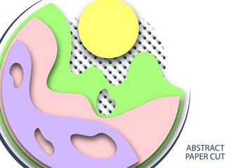 Colorful art of carving, an element of the environment and ecology. Colored creative waves abstract background. Design layout for business presentations, flyers, posters and invitations.