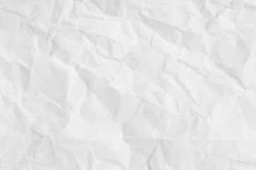 white crumpled paper texture for background.