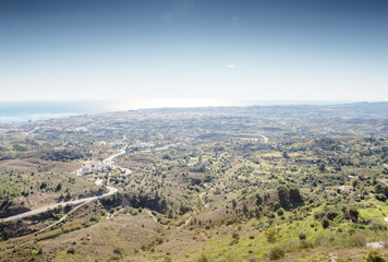 landscape image from the hilltop of spain