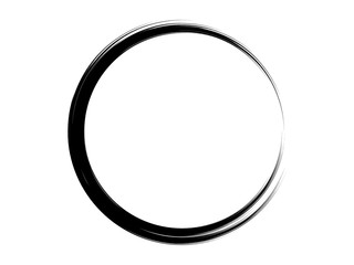 Grunge circle made of black paint.Grunge marking element.Grunge black paint frame.Oval grunge element made for your design.