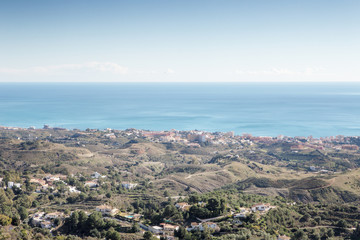 landscape image from the hilltop of spain