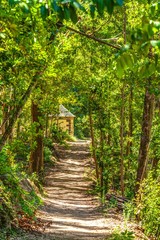 A small remote hermitage in a portuguese forest