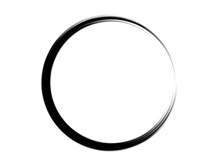 Grunge oval shape made for marking.Grunge black circle made with black paint.Grunge isolated circle.
