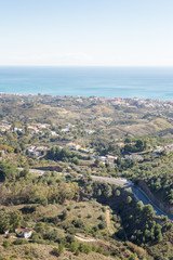 Fototapeta na wymiar landscape image from the hilltop of mijas