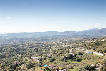 Fototapeta na wymiar view point of the mountain mijas