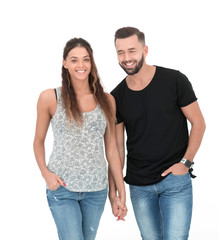 Fototapeta premium portrait of a smiling young couple