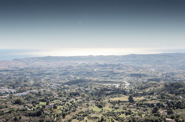 high view point of the  Mediterranean sea