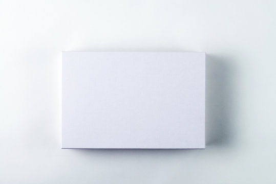 Top-down view of White rectangular Gift Box