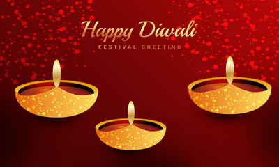 Happy Diwali Festival Greeting Card