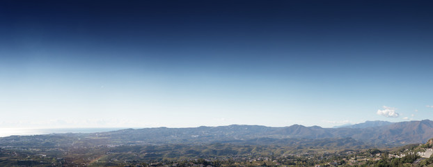 landscape image from the hilltop of spain
