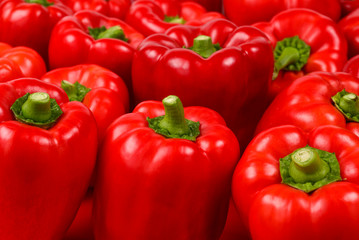 Obraz na płótnie Canvas Fresh red bell pepper background.