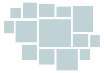 Vector Mood Board & Branding Presentation. Creative Theme Mood Board, Logo Template, Collage Frames with Universal Colour Palette. Picture Display & Montage. - Vector