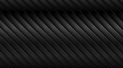 Geometric tech black glossy stripes abstract background. Vector futuristic modern design