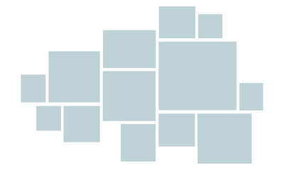 Vector Mood Board & Branding Presentation. Creative Theme Mood Board, Logo Template, Collage Frames with Universal Colour Palette. Picture Display & Montage. - Vector