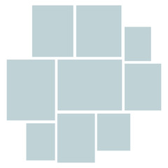 Vector Mood Board & Branding Presentation. Creative Theme Mood Board, Logo Template, Collage Frames with Universal Colour Palette. Picture Display & Montage. - Vector