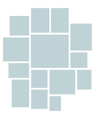 Vector Mood Board & Branding Presentation. Creative Theme Mood Board, Logo Template, Collage Frames with Universal Colour Palette. Picture Display & Montage. - Vector