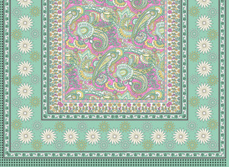 decorative floral paisley geometrical design pattern